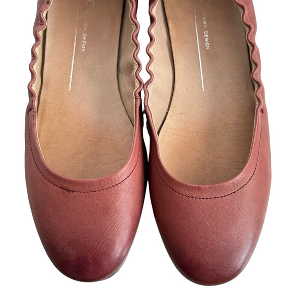 ECCO Womens Incise Enchant Ballerina Ballet Flats Petal Trim Leather Sz 39 8-8.5 - Picture 9 of 12